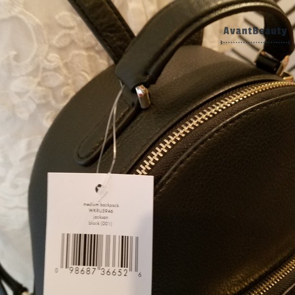 Kate Spade Jackson Medium Backpack Leather Black - Picture 5 of 9